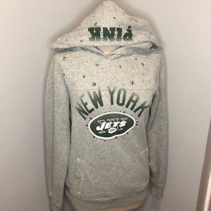 Victoria’s Secret Pink NFL NY Jets Bling Hoodie S